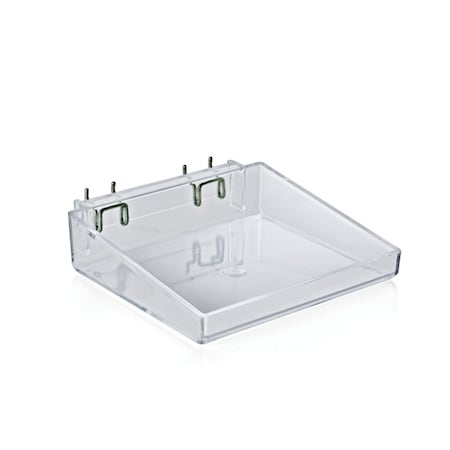 Azar Displays 8" W Open Tray for Pegboard or Slatwall, PK2 556088